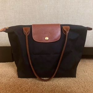 Longchamp Nylon Le Pliage Tote Small Black